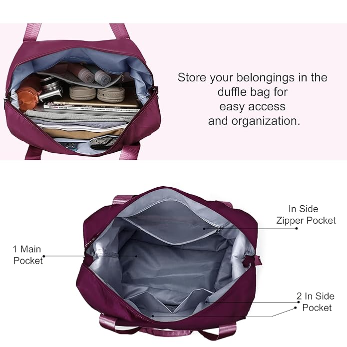 Rolling duffle folding bag with wheels